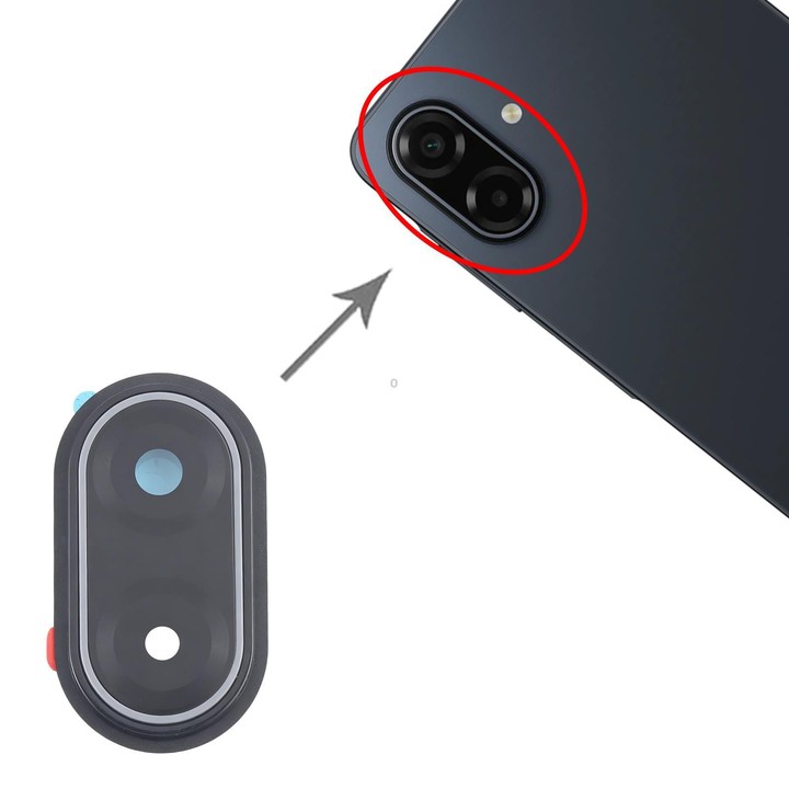 For Samsung Galaxy A07 5G SM-A076B 10pcs Rear Camera Lens Cover (Black)