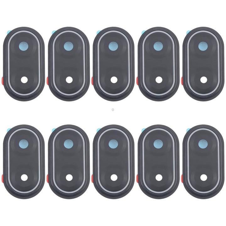 For Samsung Galaxy A07 5G SM-A076B 10pcs Rear Camera Lens Cover (Black)