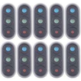For Samsung Galaxy A37 SM-A376B 10pcs Rear Camera Lens Cover (Black)