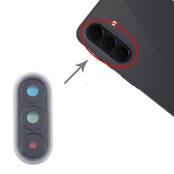 For Samsung Galaxy A37 SM-A376B 10pcs Rear Camera Lens Cover (Black)