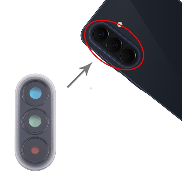 For Samsung Galaxy A57 SM-A576B 10pcs Rear Camera Lens Cover (Black)