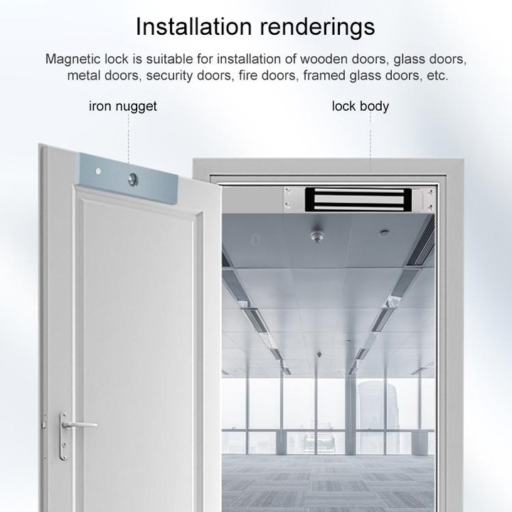 YH-280M Single Door Magnetic Lock With Mortise Mount (280kg)