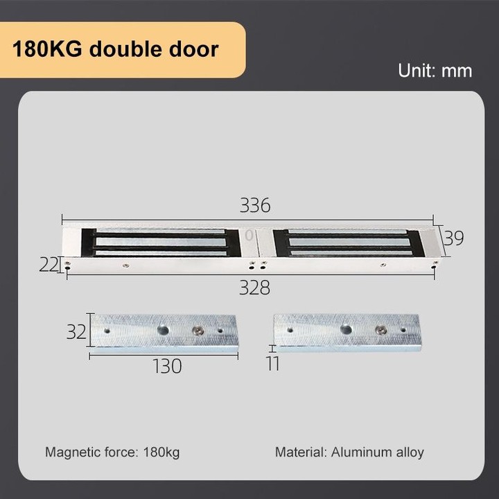 YH-180D Double Door Magnetic Lock (180kg)