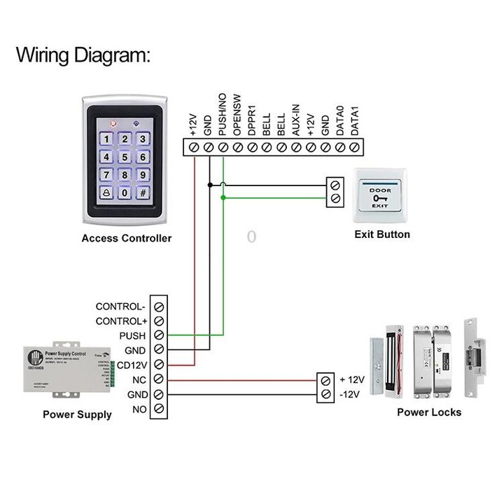 Standalone Keypad Access Control System (7612)(Silver)