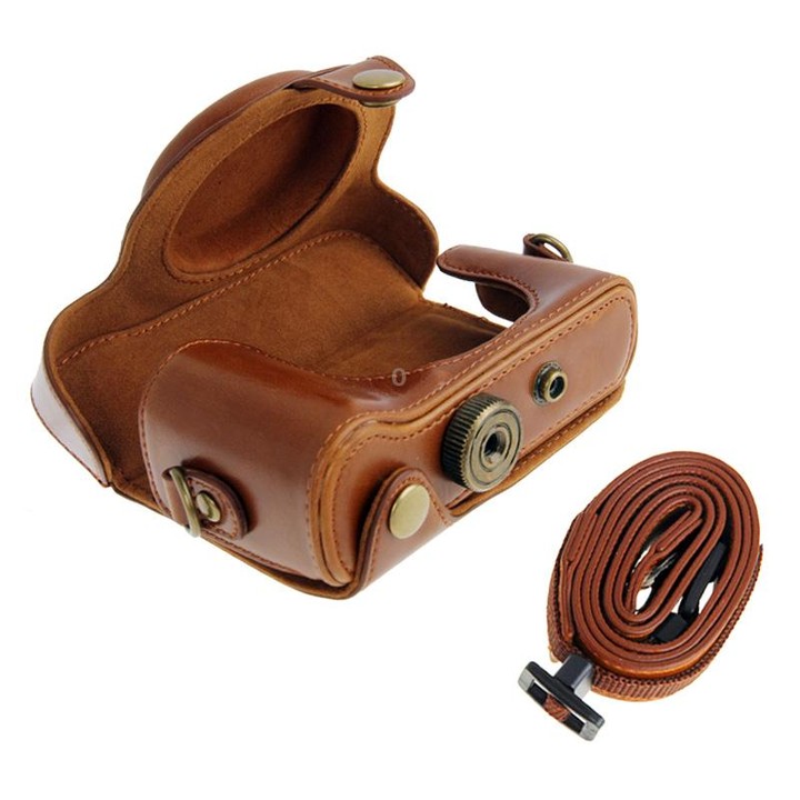 Leather Camera Case Bag for Sony HX50 (Brown)