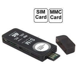 USB Universal Card Reader, Support SD / MMC /SIM / TF Card(Black)