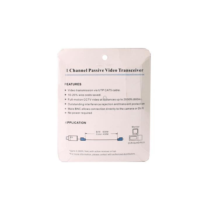1 Channel Passive BNC Network Video Balun Transceiver