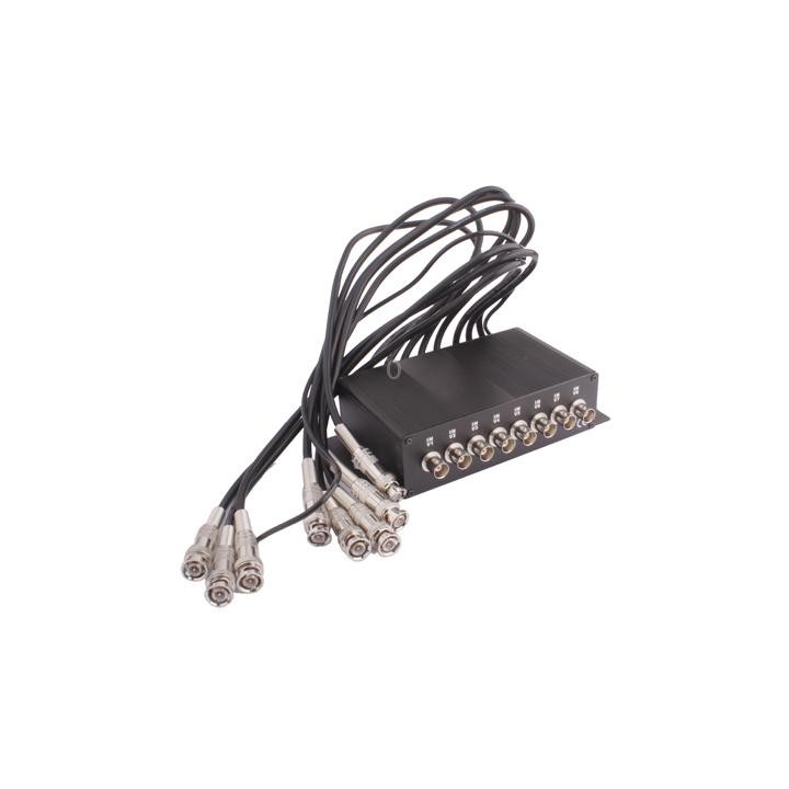 8 Channel CCTV BNC Surge Arrester Surge Protector Device (CoaxJK/ V8)(Black)