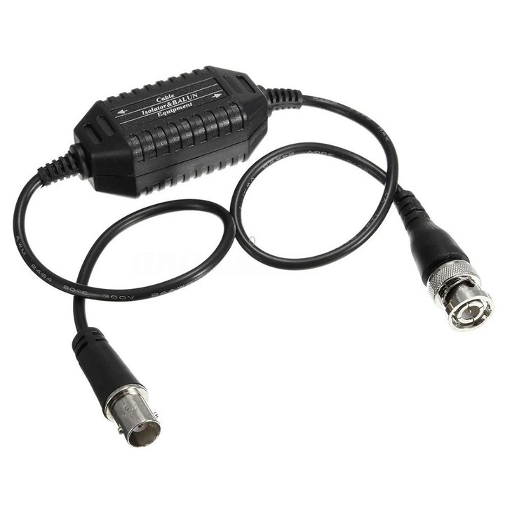 Coaxial Video Ground Loop Isolator(Black)