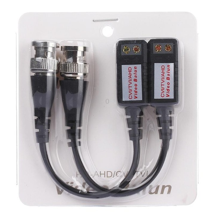2 PCS 202P-HD Enhanced Version Coaxial CVI/TVI/AHD 1CH Passive Transceiver Video Balun
