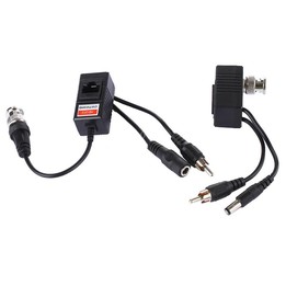 2 PCS HD 213B-C Coaxial CVI/TVI/AHD Video Audio Power Balun Transceiver