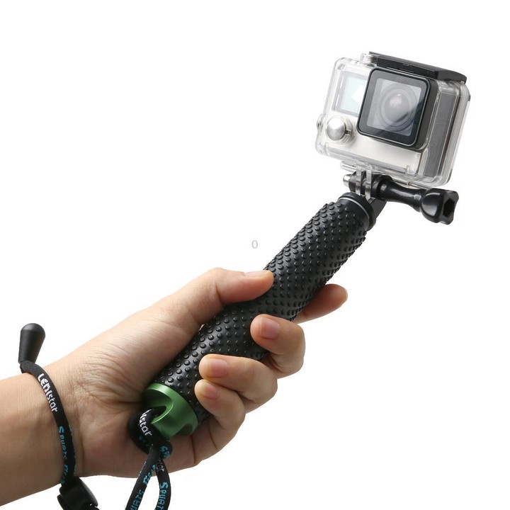 Handheld 49cm Extendable Pole Monopod with Screw for DJI, Insta360, GoPro and Other Action Cameras(Green)