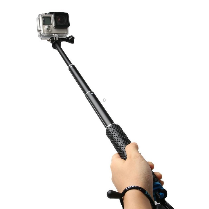 Handheld 49cm Extendable Pole Monopod with Screw for DJI, Insta360, GoPro and Other Action Cameras(Blue)