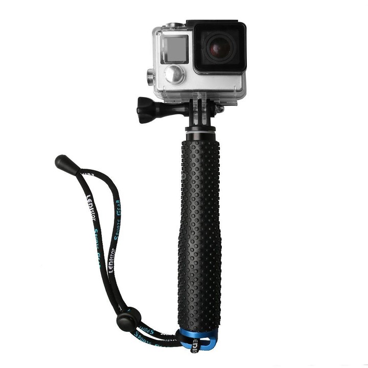 Handheld 49cm Extendable Pole Monopod with Screw for DJI, Insta360, GoPro and Other Action Cameras(Blue)