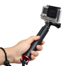 Handheld 49cm Extendable Pole Monopod with Screw for DJI, Insta360, GoPro and Other Action Cameras(Red)
