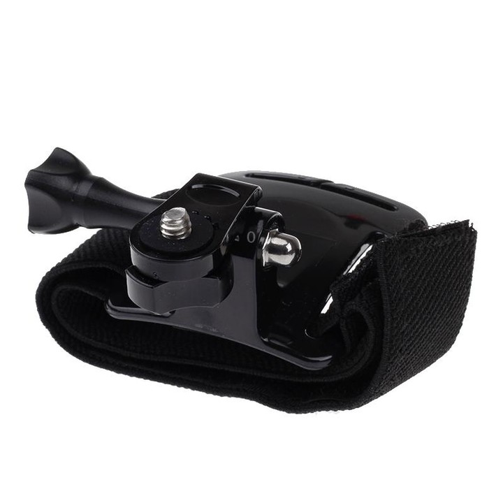 GP110 Arm Belt / Wrist Strap + Connecter Mount for GoPro, Insta360, DJI and Other Action Cameras(Black)