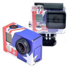 Retro AU Flag Pattern Case Sticker for GoPro HERO3+ /3