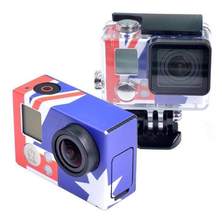 Retro AU Flag Pattern Case Sticker for GoPro HERO3+ /3