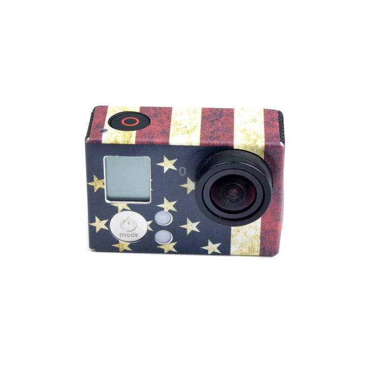 Retro US Flag Pattern Case Sticker for GoPro HERO3+ /3