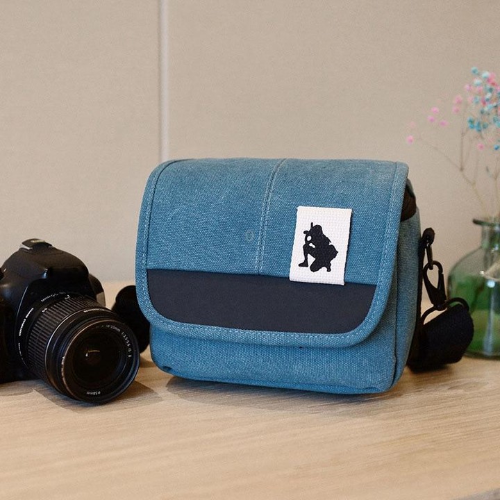 Universal Camera Bag, Inside Size: approx. 200mm x 115mm x 100mm(Blue)