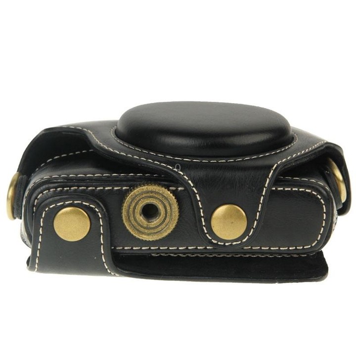 Retro Style PU Leather Camera Case Bag with Strap for Sony RX100 M3 / M4 / M5(Black)
