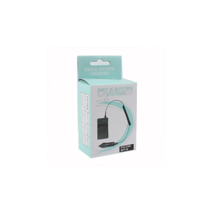 Digital Camera Battery Car Charger for Canon BP718 / BP727(Black)