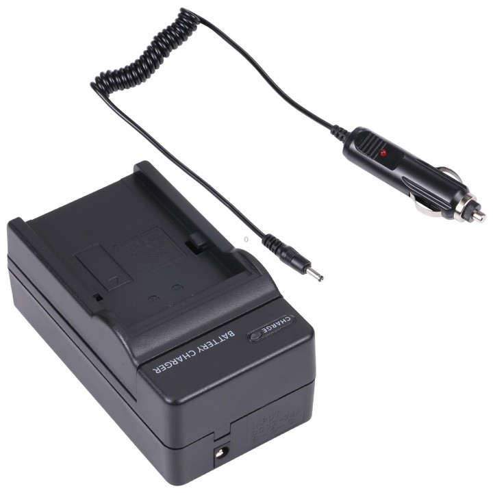 Digital Camera Battery Car Charger for Panasonic VBN130 / D54S Lithium Battery(Black)