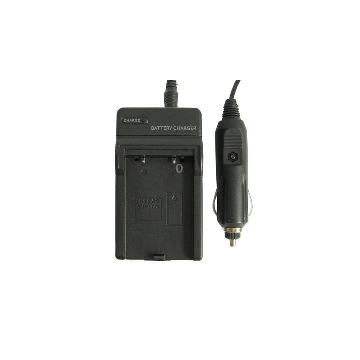 2 in 1 Digital Camera Battery Charger for CASIO CNP100(Black)