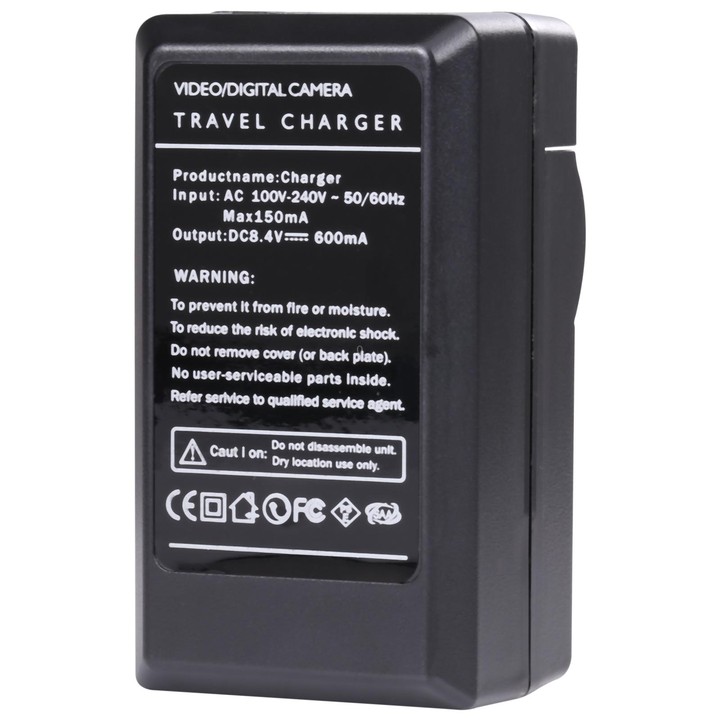Digital Camera Battery Charger for JVC V808/ V815/ V823(Black)