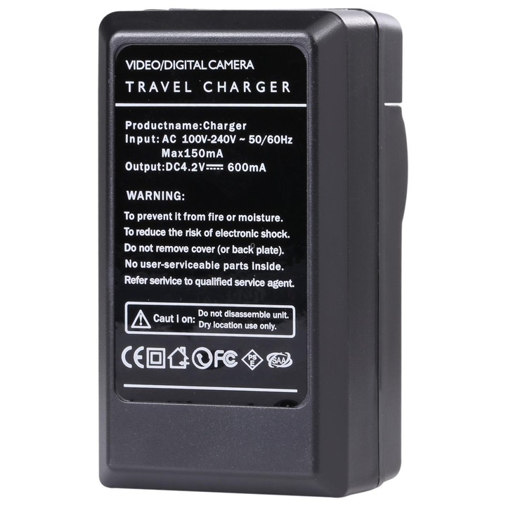 Digital Camera Battery Smart Charger with Power Plug & Car Charger Travelling Set for Gopro HD HERO3(Black)