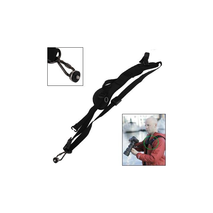 Safe & Fast Quick Rapid Camera Single Sling Strap with Strap Underarm Stabilizer(Black)