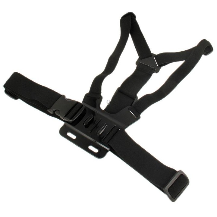 Extreme Sport Front Chest Elastic Belt Shoulder Strap Mount Holder for GoPro, Insta360, DJI and Other Action Cameras(Black)