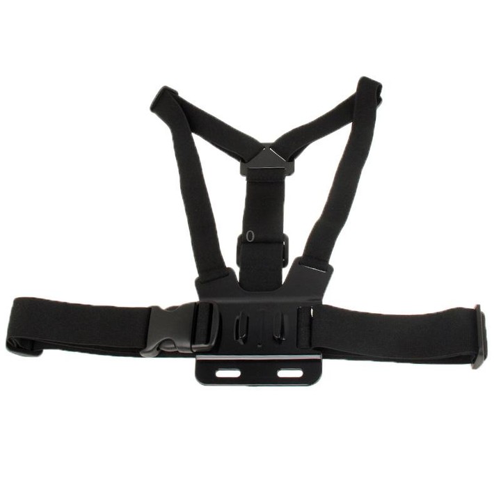 Extreme Sport Front Chest Elastic Belt Shoulder Strap Mount Holder for GoPro, Insta360, DJI and Other Action Cameras(Black)