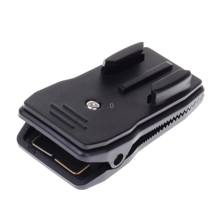 360 Degree Rotation J Shape Backpack Hat Clip Fast Clamp Mount for Xiaomi Yi Sport Camera(XM17)