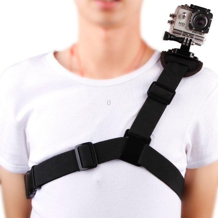 360 Degree Rotary Special Sports Single Shoulder DV Chest Belt for GoPro, Insta360, DJI and Other Action Cameras(Black)