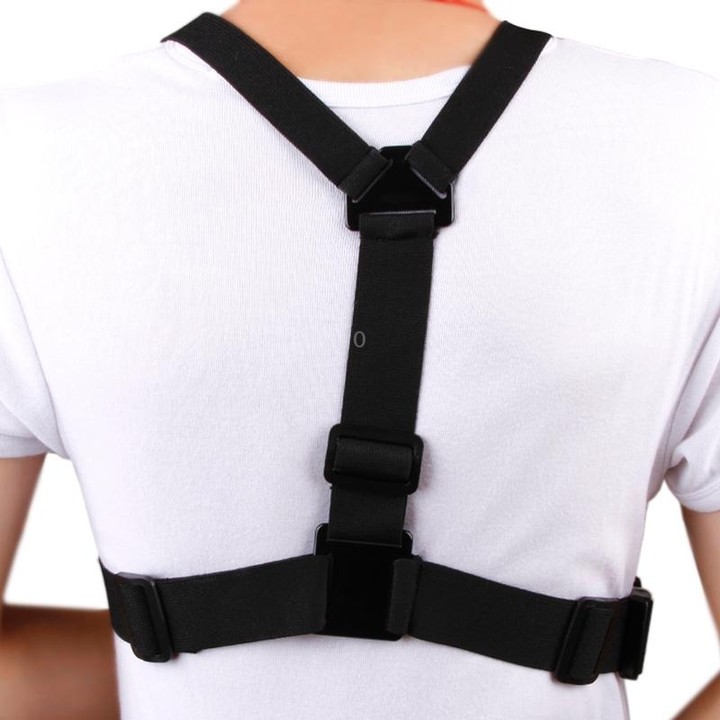 GP26-D Special Sports Shoulders DV Chest Belt for GoPro, Insta360, DJI and Other Action Cameras(Black)