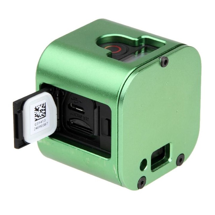 Housing Shell CNC Aluminum Alloy Protective Cage with Insurance Back Cover for GoPro HERO5 Session /HERO4 Session /HERO Session(