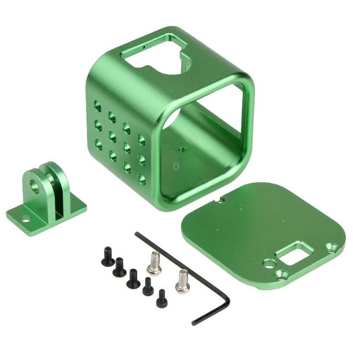 Housing Shell CNC Aluminum Alloy Protective Cage with Insurance Back Cover for GoPro HERO5 Session /HERO4 Session /HERO Session(