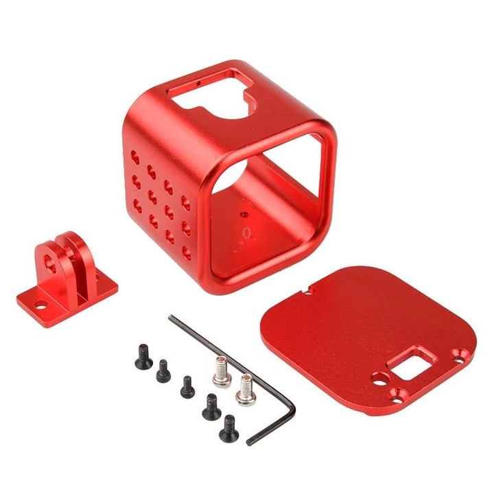 Housing Shell CNC Aluminum Alloy Protective Cage with Insurance Back Cover for GoPro HERO5 Session /HERO4 Session /HERO Session(