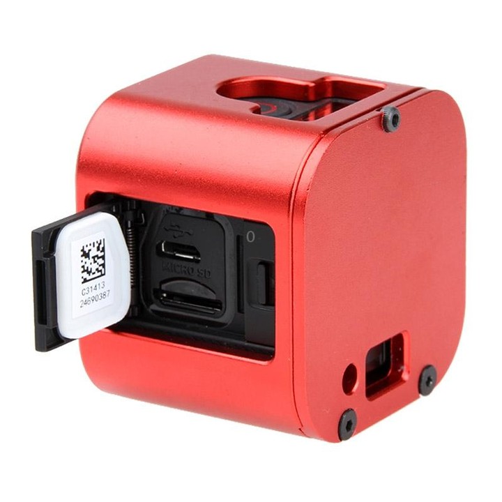 Housing Shell CNC Aluminum Alloy Protective Cage with Insurance Back Cover for GoPro HERO5 Session /HERO4 Session /HERO Session(