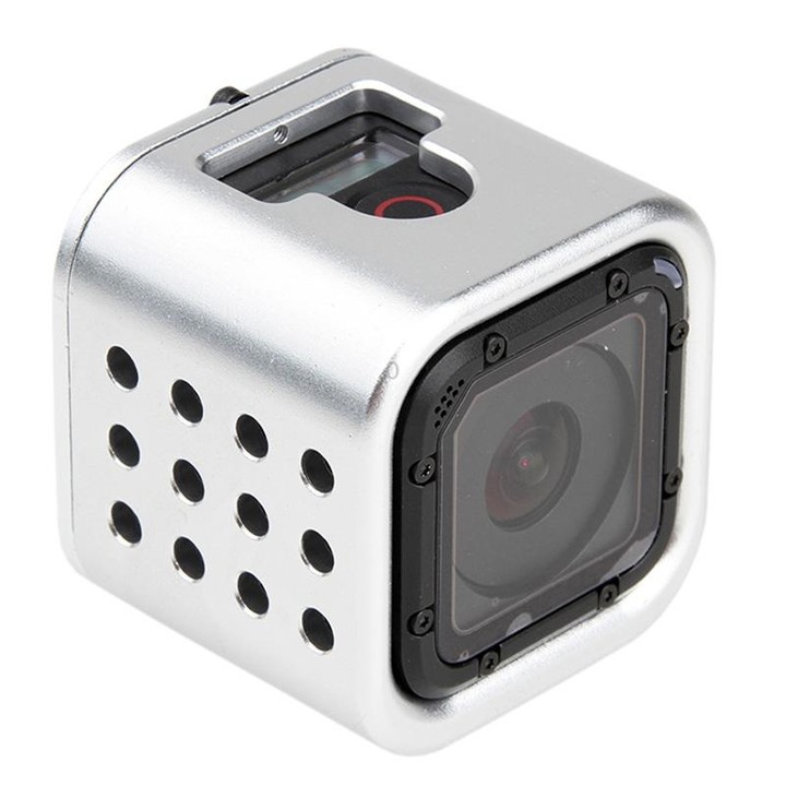 Housing Shell CNC Aluminum Alloy Protective Cage with Insurance Back Cover for GoPro HERO5 Session /HERO4 Session /HERO Session(