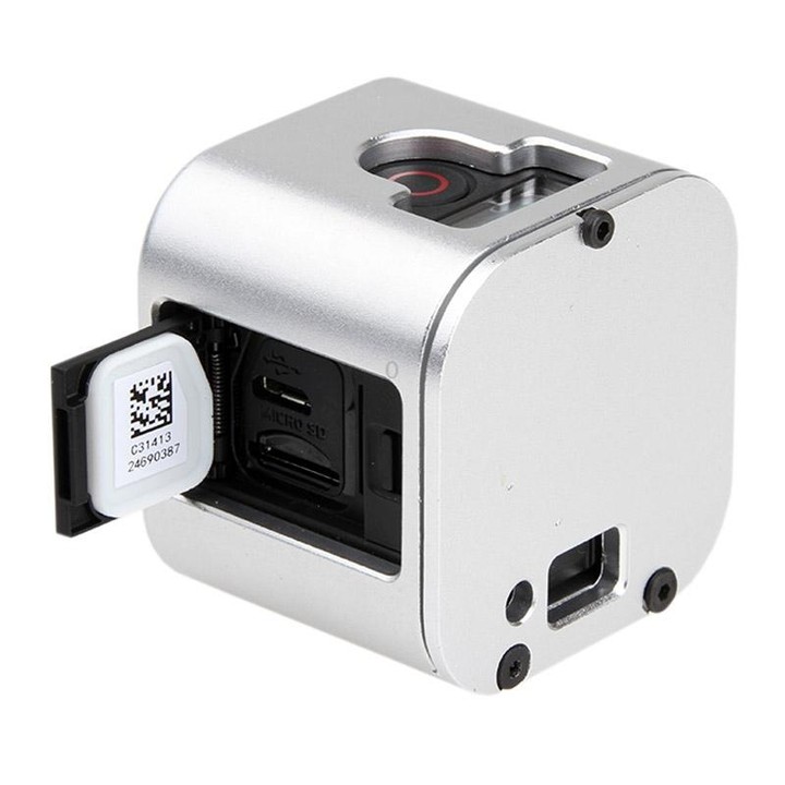 Housing Shell CNC Aluminum Alloy Protective Cage with Insurance Back Cover for GoPro HERO5 Session /HERO4 Session /HERO Session(