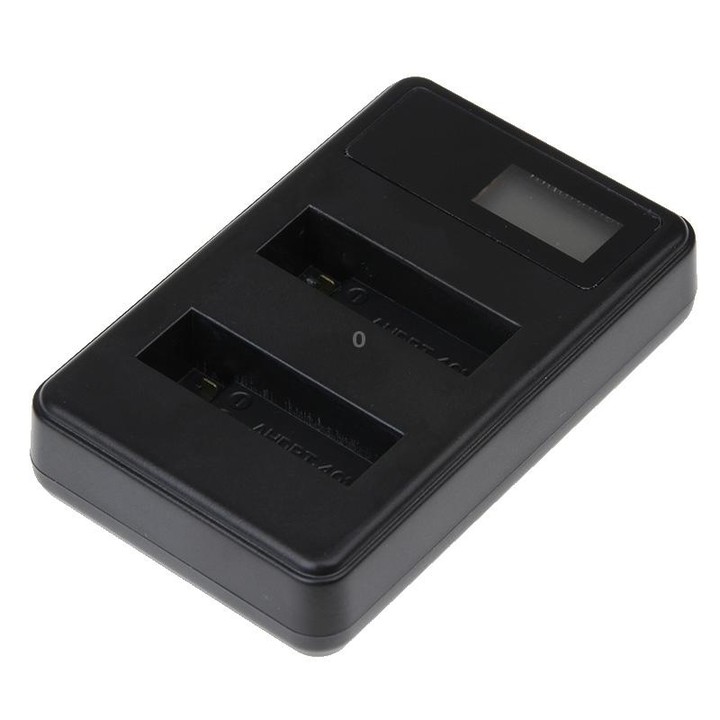LCD Screen Dual Batteries Charger for GoPro HERO4 (AHDBT-401), Displays Charging Capacity (GP258-C)