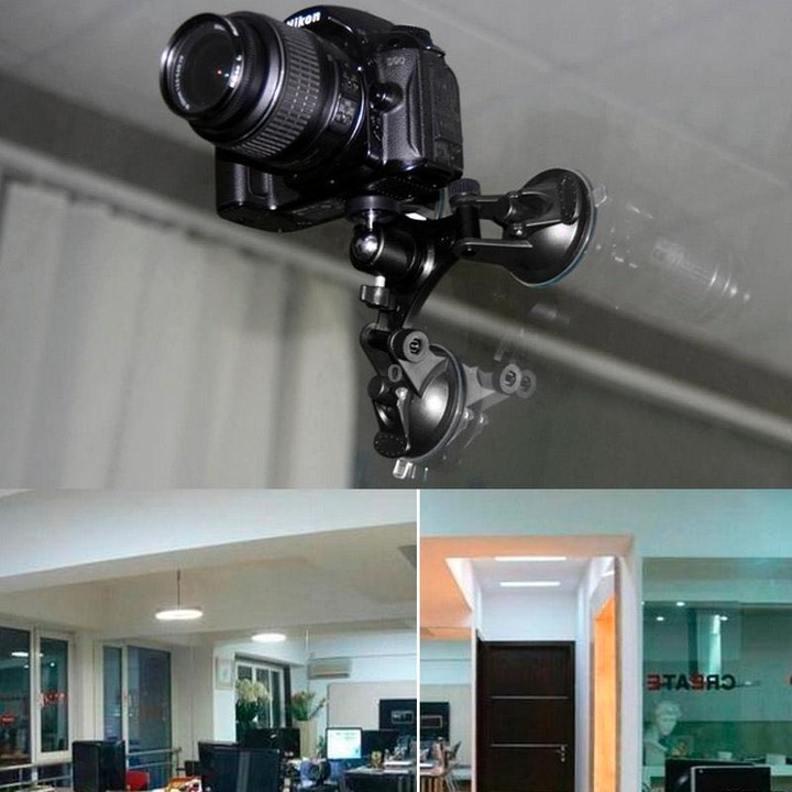 Triangle Direction Suction Cup Mount with Hexagonal Screwdriver for GoPro, Insta360, DJI and Other Action Cameras(XM70-A)