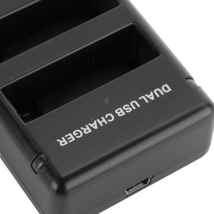 USB Dual Battery Travel Charger for GoPro HERO4 (AHDBT-401)(Black)