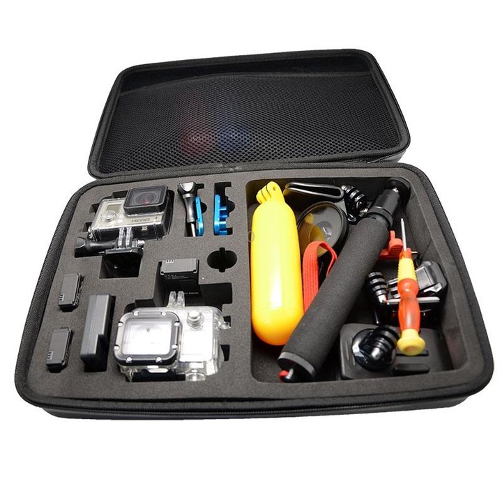 Shockproof Waterproof Portable Travel Case for GoPro, Insta360, DJI and Other Action Cameras Accessories, Size: 32cm x 22cm x 7c