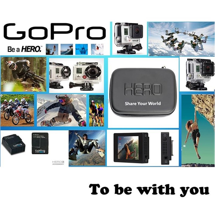 Shockproof Waterproof Portable Travel Case for GoPro, Insta360, DJI and Other Action Cameras Accessories, Size: 32cm x 22cm x 7c