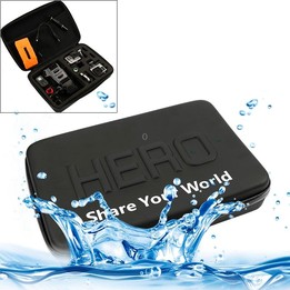 Shockproof Waterproof Portable Travel Case for GoPro, Insta360, DJI and Other Action Cameras Accessories, Size: 32cm x 22cm x 7c