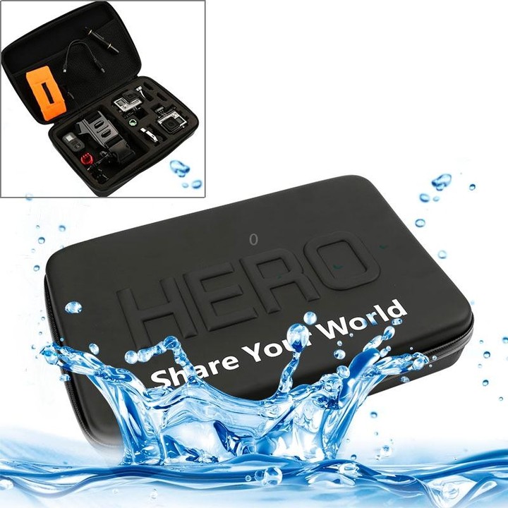 Shockproof Waterproof Portable Travel Case for GoPro, Insta360, DJI and Other Action Cameras Accessories, Size: 32cm x 22cm x 7c