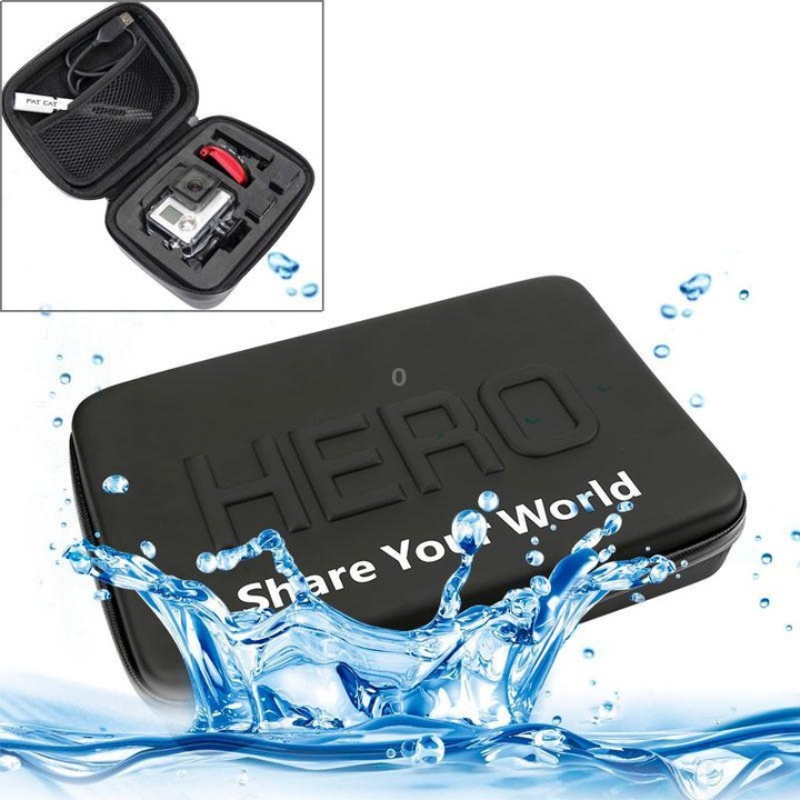 Shockproof Waterproof Portable Travel Case for GoPro, Insta360, DJI and Other Action Cameras Accessories, Size: 16cm x 12cm x 7c